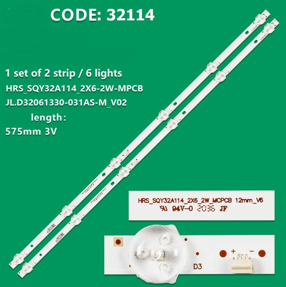 HRS SQY32A114 2X6 2W MCPCB LED 32