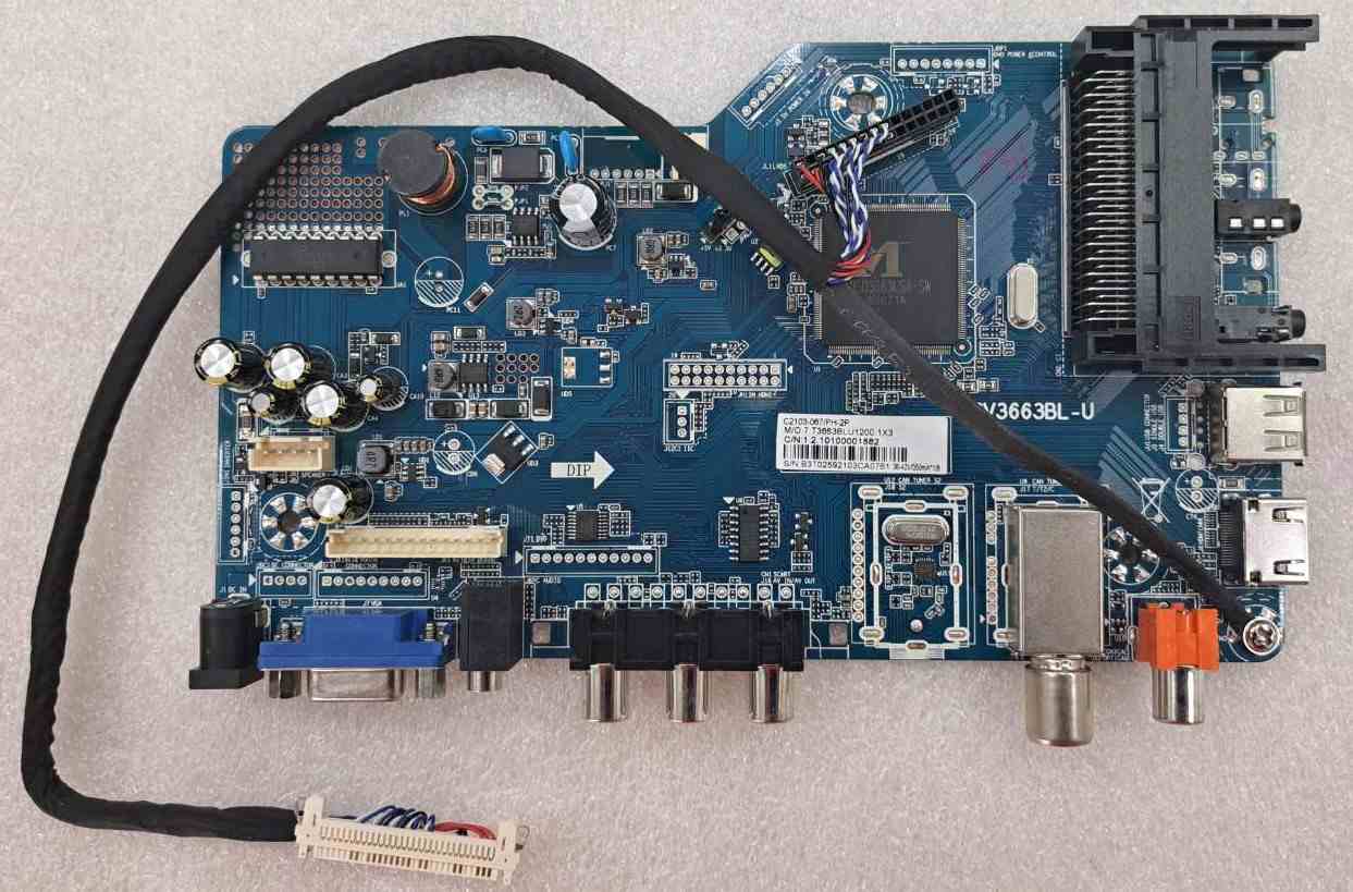 CV3663BL-U C2103-067/PH-2P 7.73663BLU1200.1X3 (LCD PT236AT02-1 Ver.2.3 2410S-21100 / CROWN 24M312D