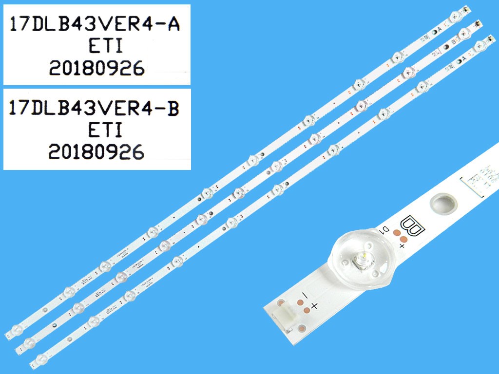 23559828 LED SET VES430QNDL-2D-N41, 17DLB43VER4-A x2 10led + 17DLB43VER4-B x1 11led/43UD8200, 43R7540U, 43U9500 , 43TU7540